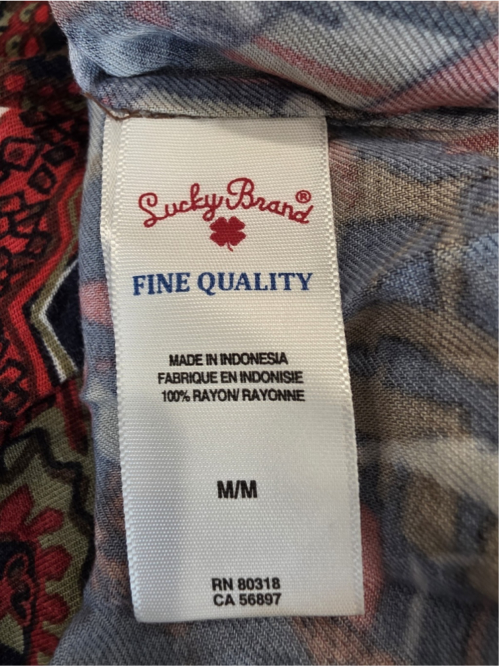 Lucky Brand NWT Patchwork Print Sleeveless Tie Waist Sz M Dress Boho Rayon - Picture 11 of 11